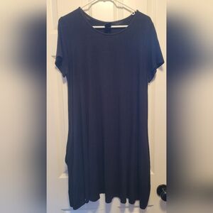 Agnes & Dora Black Short Sleeve Pocket Dress Womens Large